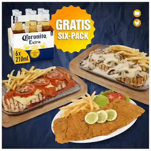 Combo X3 Gratis Six Pack Coronita