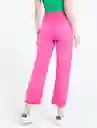 Pantalón Marcos Mujer Rosa Fandango Oscuro Talla 10 Naf Naf