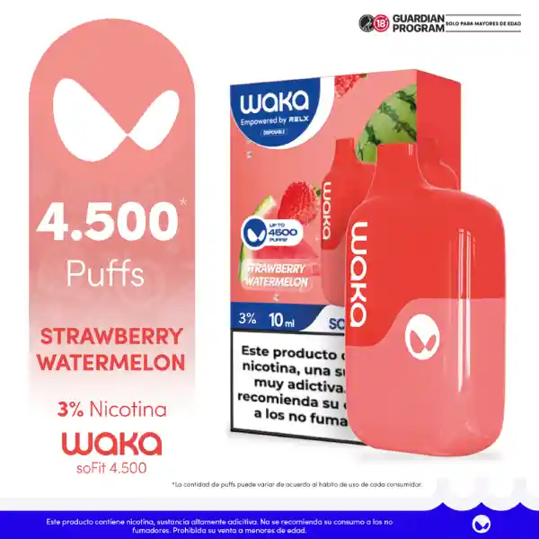 WAKA  VapeSoFit 4500 Strawberry Watermelon-3% 4500 puff