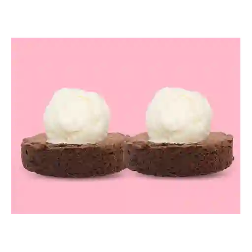 2 Brownies + helado