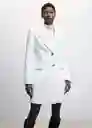 Abrigo Sugus Blanco Talla XS Mujer Mango