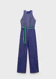Enterizo Mono Palvin Azul Talla S Mujer Mango