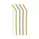 Set de Pitillos Silicona Multicolor Diseño 0002