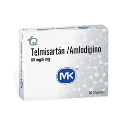 Mk Telmisartán/Amlodipino (80 mg/5 mg)