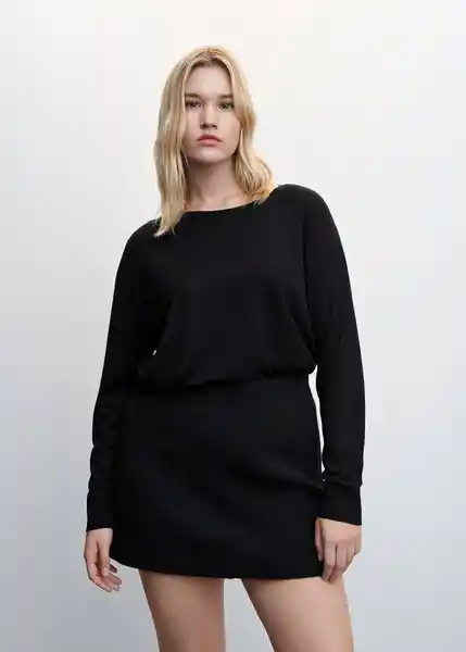 Saco Jersey Lucca Negro Talla L Mujer Mango