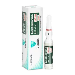 Vitalis Solución Inyectable Gentamicina (160 mg) 2 mL
