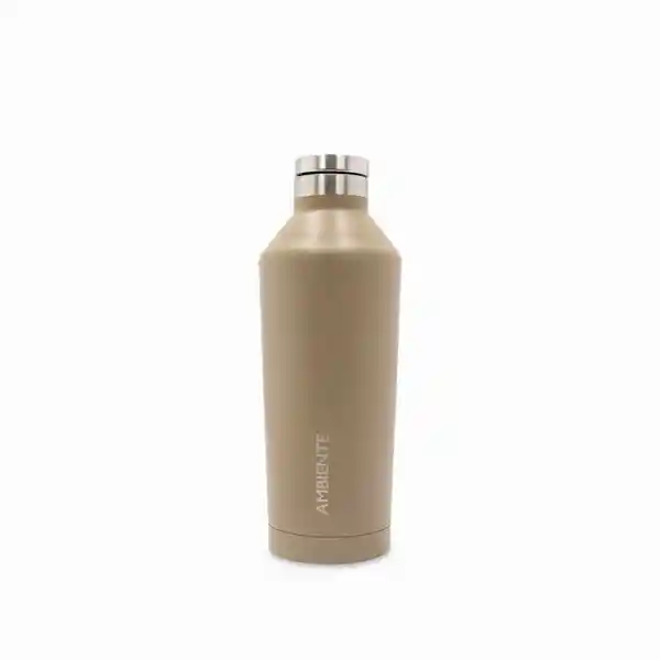 Botella Doble Pared en Acero Taupe Ambiente Gourmet