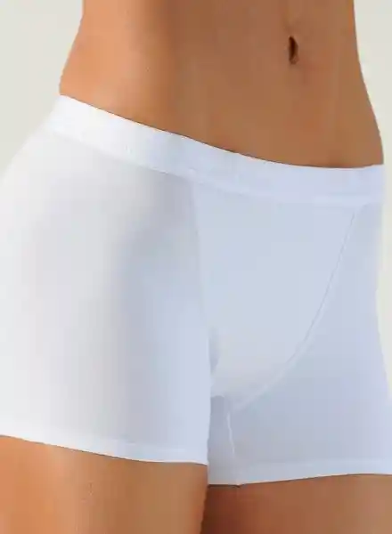 Soutien Panty Tipo Bóxer Deportivo Mujer Blanco Talla S