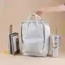 Maleta Escolar Rectangular Con Asa Gris Serie Miniso