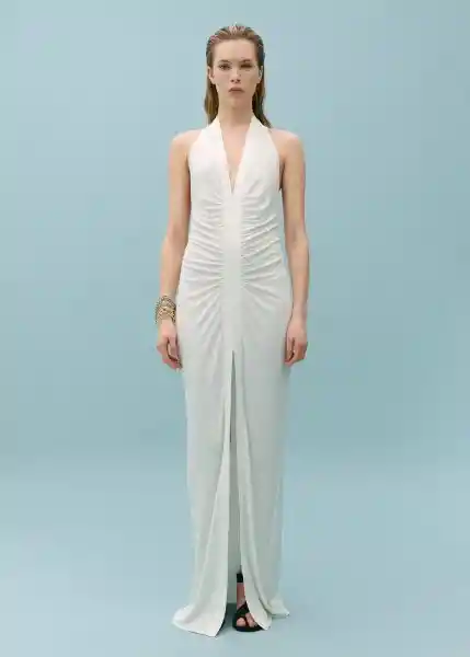 Vestido Vbdurham Offwhite Talla L Mujer Mango