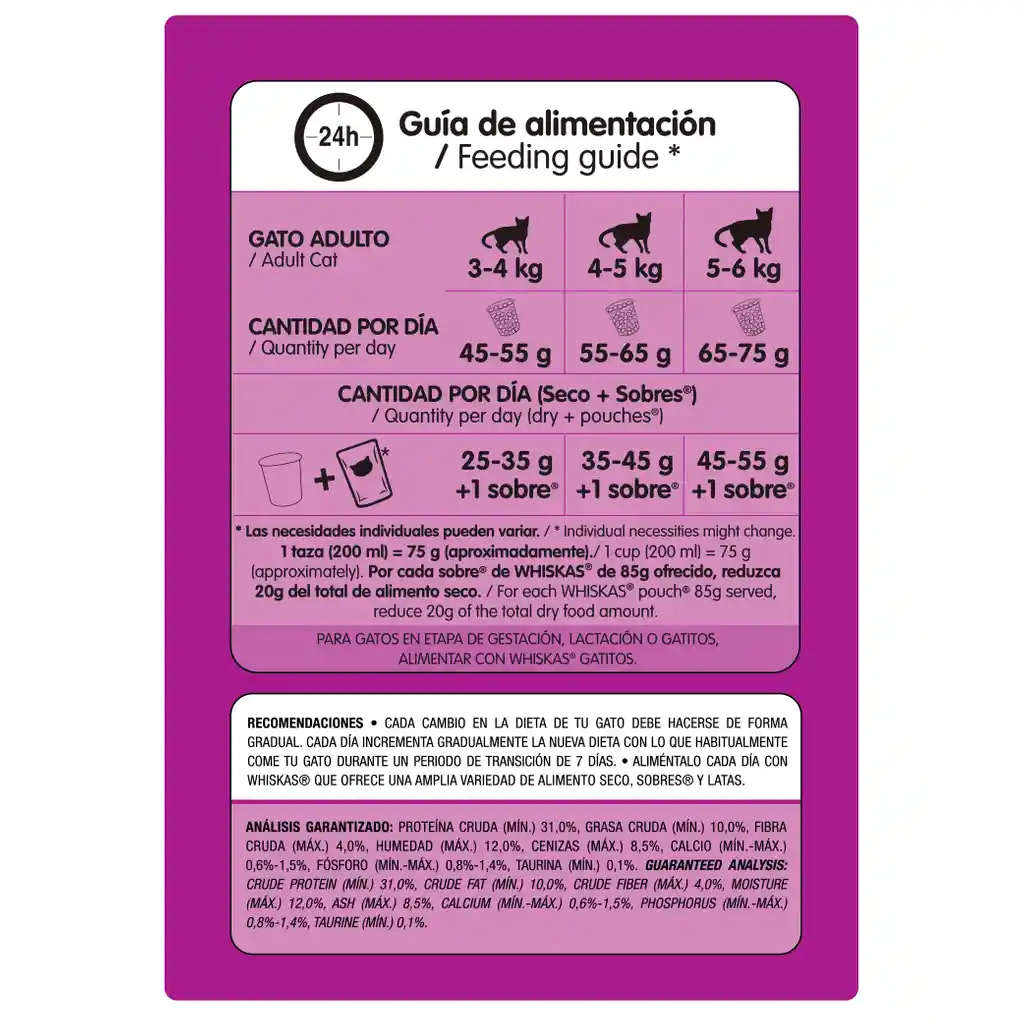 Whiskas alimento para gato adulto carne 9 kg