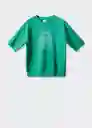 Buzo de Sudadera Pista Verde Talla S Hombre Mango