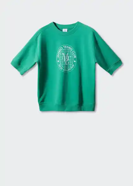 Buzo de Sudadera Pista Verde Talla S Hombre Mango