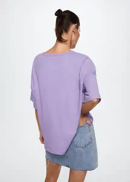 Camiseta Chalabig Malva Talla XS Mujer Mango