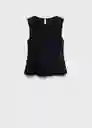 Top Pep Negro Talla S Mujer Mango