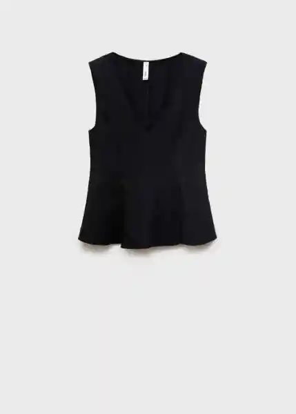 Top Pep Negro Talla S Mujer Mango