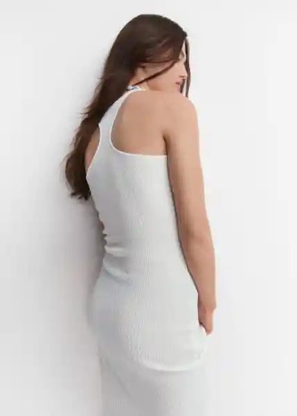 Vestido Lia Off White Talla 18 Mujer Mango