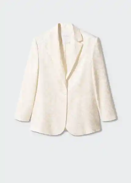 Blazer Americana Natalie Offwhite Talla L Mujer Mango