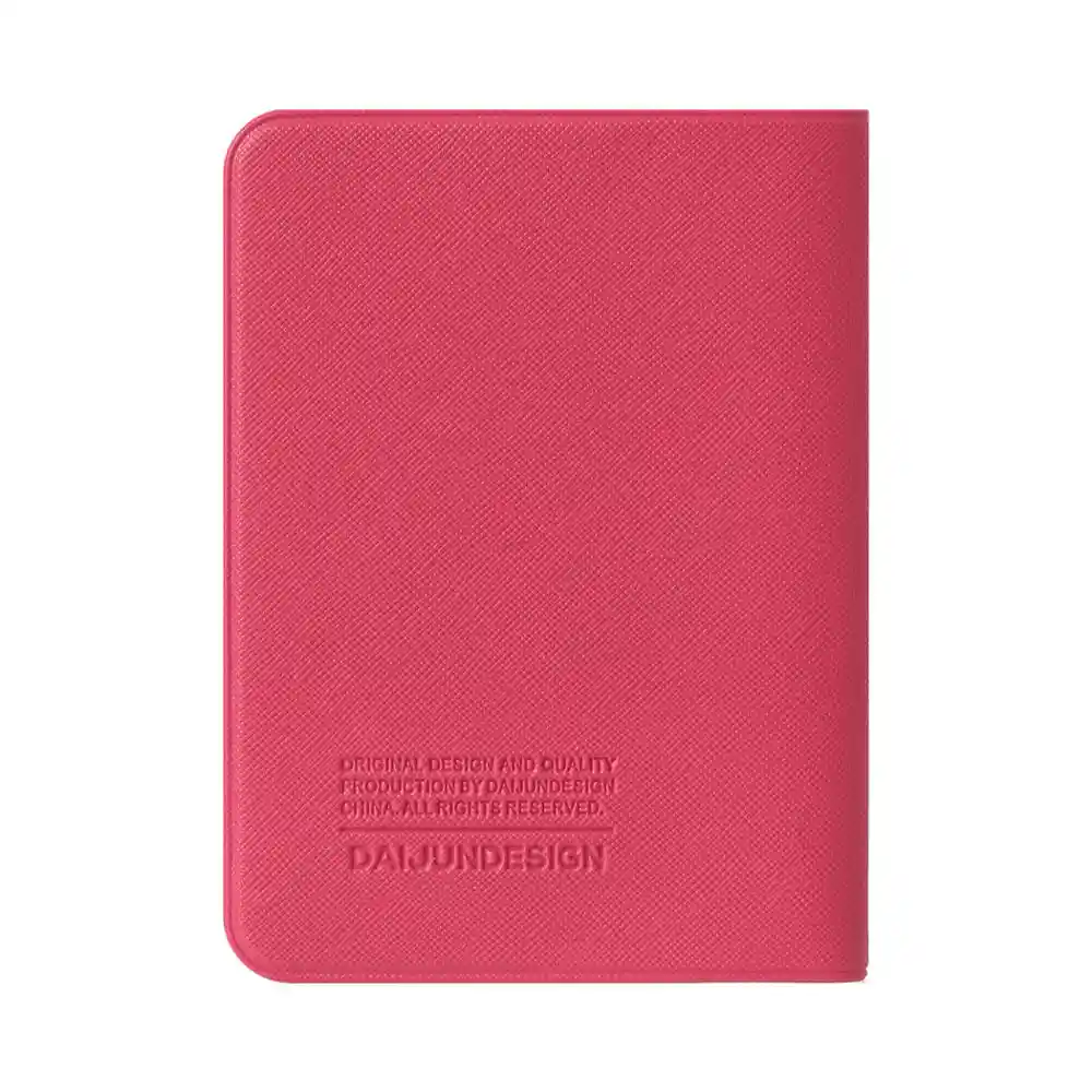 Miniso Porta Pasaporte Rojo Rosa Pequeño