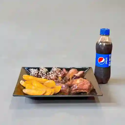 Porcion Costillas 500 gr + 4 Alitas