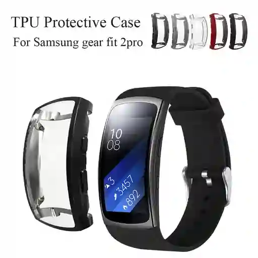 Carcasa Protector Samsung Gear Fit 2 R360 R365 Plateado