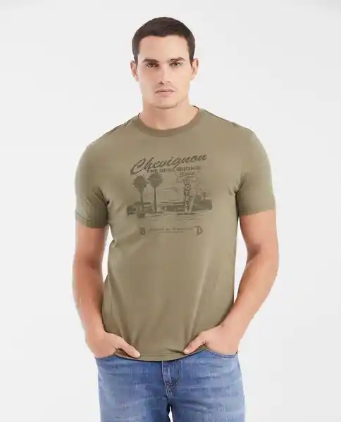 Camiseta Motel Graphic Verde Cerro Oscuro T M Chevignon
