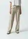 Pantalón Mujer Beige Humus Medio 6 531G370 Naf Naf