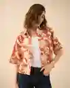 Camisa Naranja Pétalo Medio Talla S 611G041 Esprit