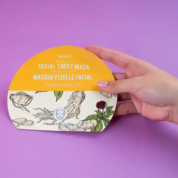 Mascarilla Facial Super Food Ginseng Coreano Miniso