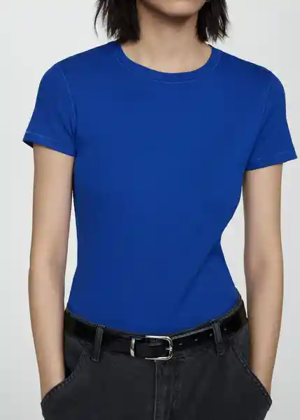 Camiseta Bonzi Azul Talla S Mujer Mango