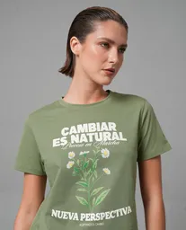 Camiseta Mujer Verde Talla M 209G002_VER176009 Rifle