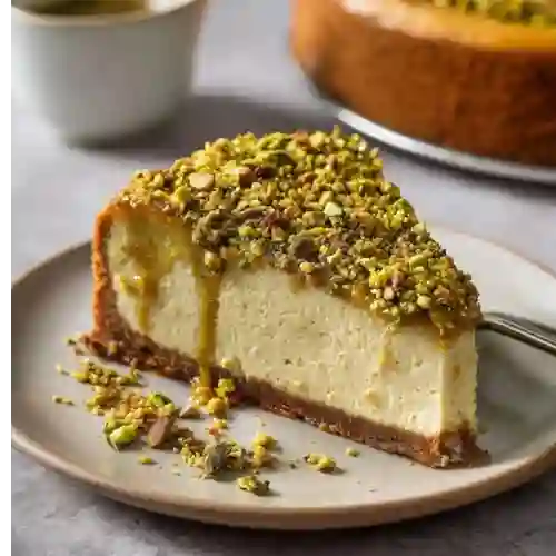 Tarta de Queso con Chai y Pistachos