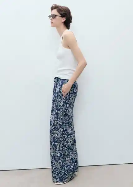 Pantalón Nemo Azul Talla XS Mujer Mango