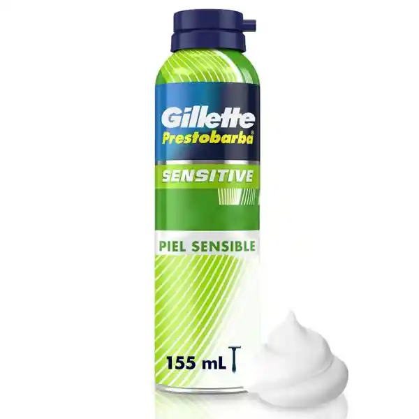 Gillette Sensitive Espuma de Afeitar Para Piel Sensible 155 mL