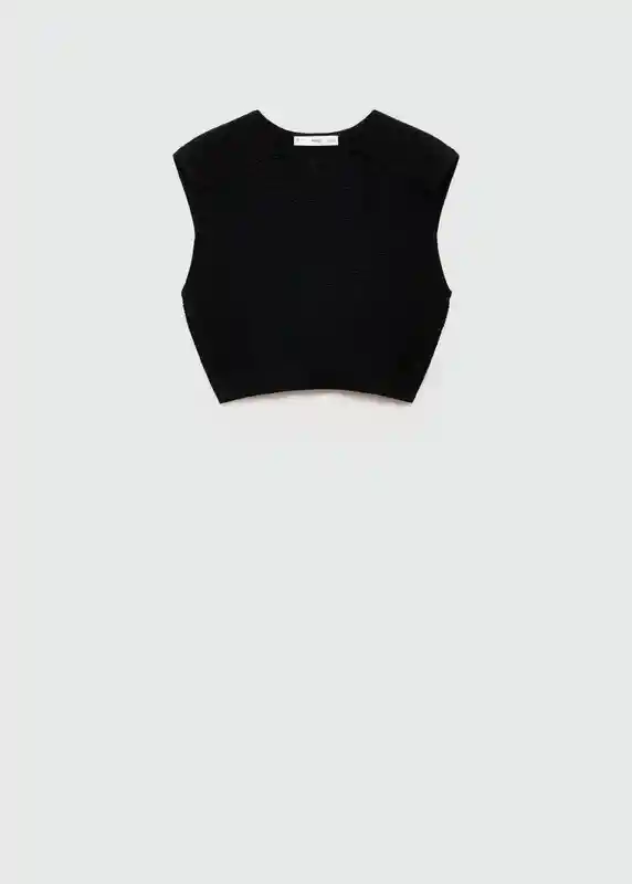 Top Trica-h Negro Talla S Mujer Mango