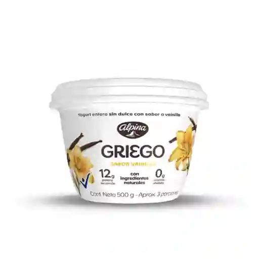 Alpina Yogurt Griego Vainilla Entero Sin Dulce