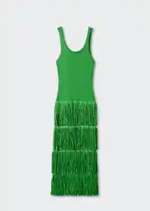 Vestido Burnst Verde Talla L Mujer Mango