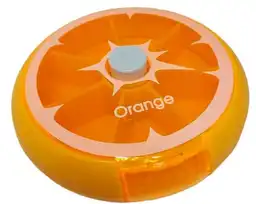 Scanmed Organizador de Pastillas Semanal Heptagonal Naranja