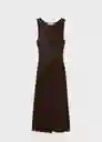 Vestido Forat Chocolate Talla M Mujer Mango