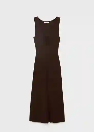Vestido Forat Chocolate Talla M Mujer Mango