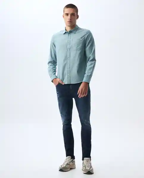 Camisa Hombre Verde Talla M 811G501_VER195232 Americanino