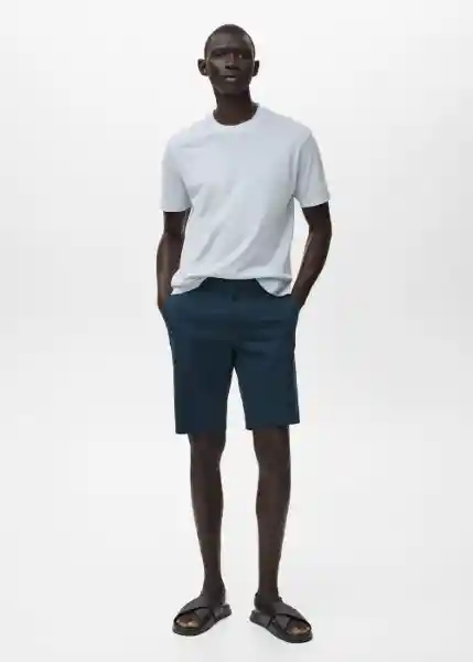 Bermuda Gracia Navy Talla 42 Hombre Mango