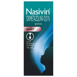 Nasivin Baby Oximetazolina 0.01% en gotas contiene 15ml