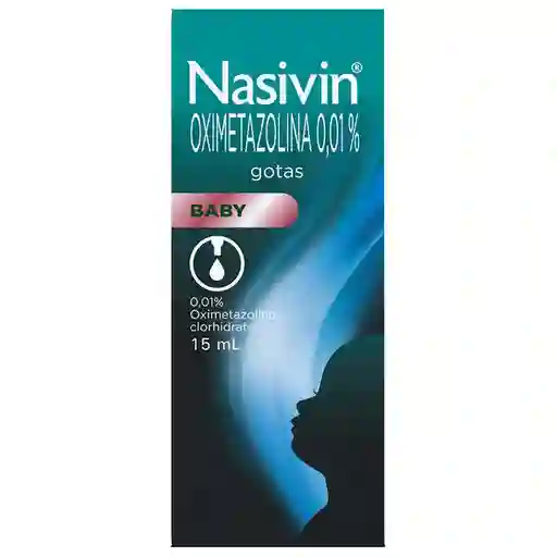 Nasivin Baby Oximetazolina 0.01% en gotas contiene 15ml