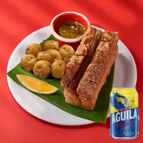 Combo Chicharrón Doble Carril + Aguila Orig Lta 330ml