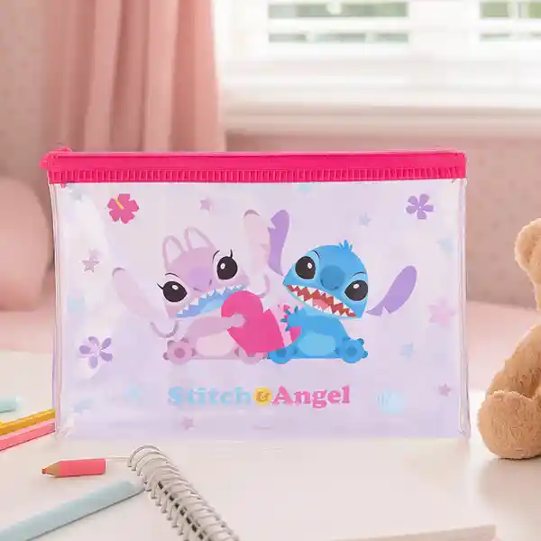Cartuchera Lilo & Stitch Disney Rosa Miniso