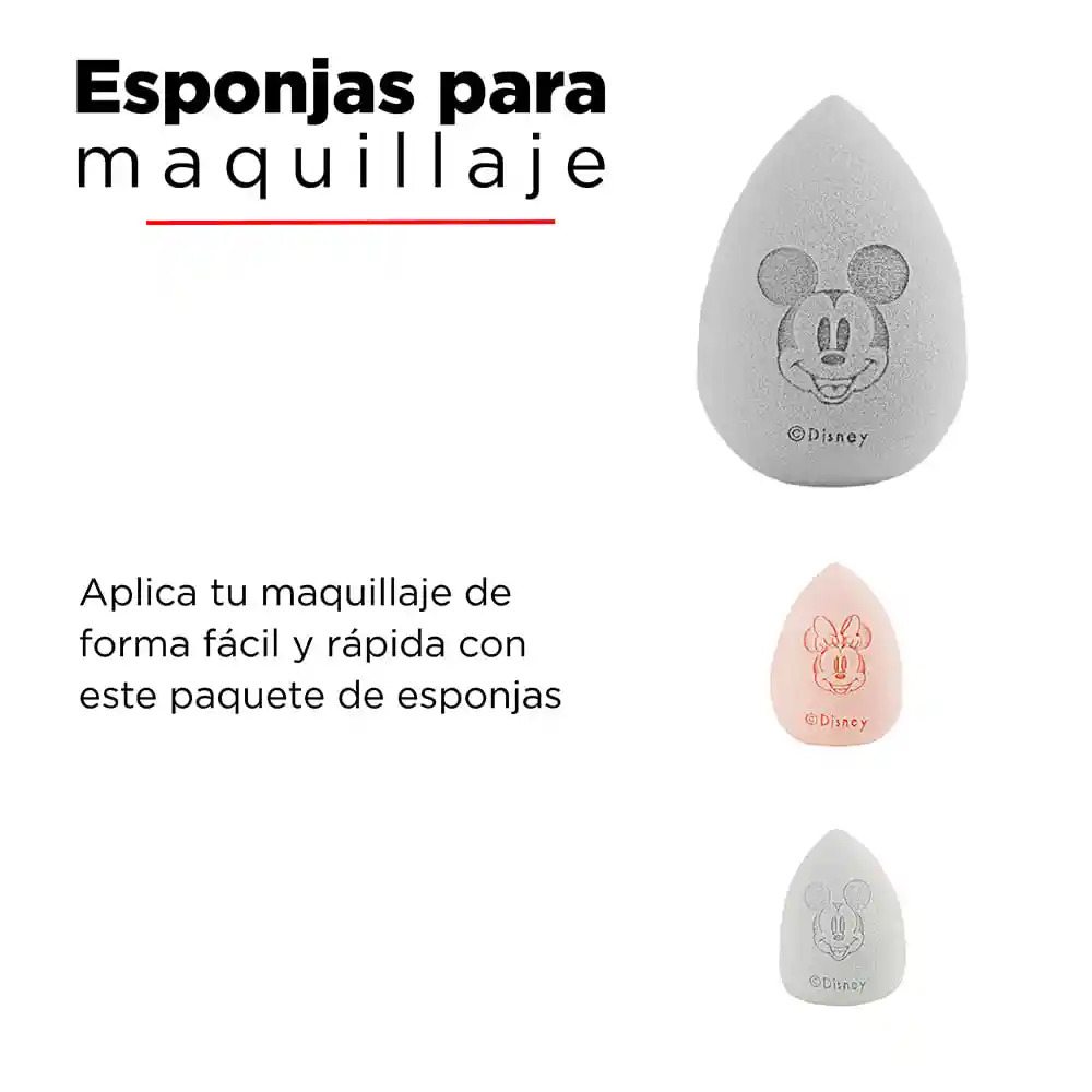 Miniso Esponja Para Maquillaje en Forma de Gota Mickey Mouse