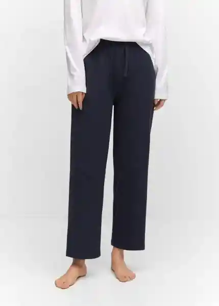 Pantalón Pijama Leslieve Navy Talla M Mujer Mango