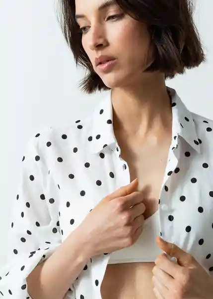 Camisa Mujer Crudo Puro Claro Talla M 011G330 Naf Naf