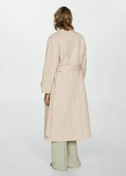 Saco Trench Angela Beige Talla S Mujer Mango